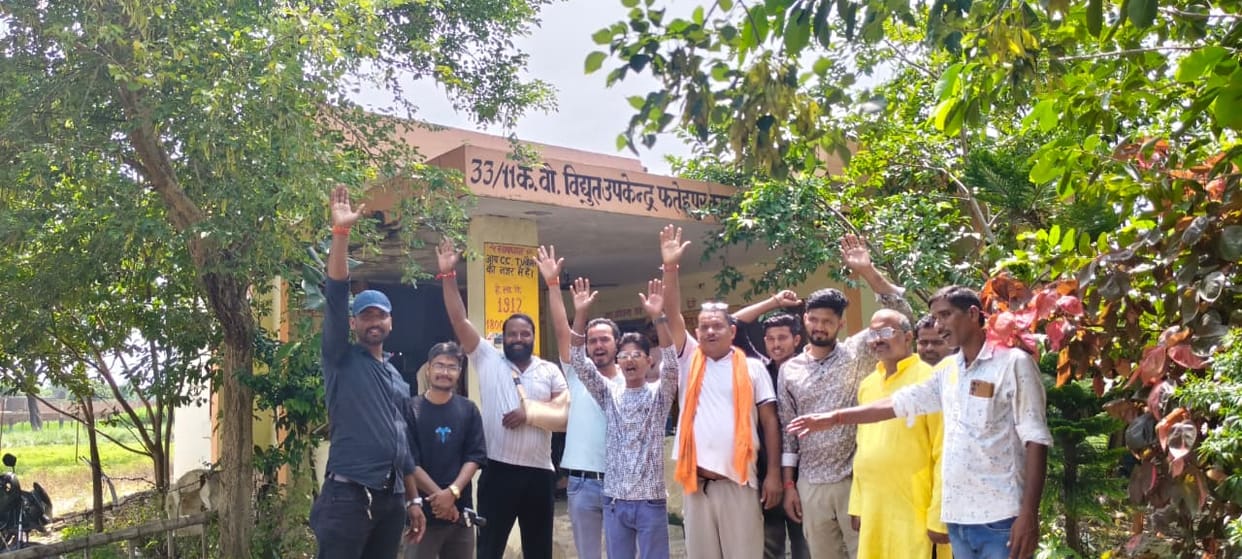 Villagers surrounded the substation in protest against power cuts.