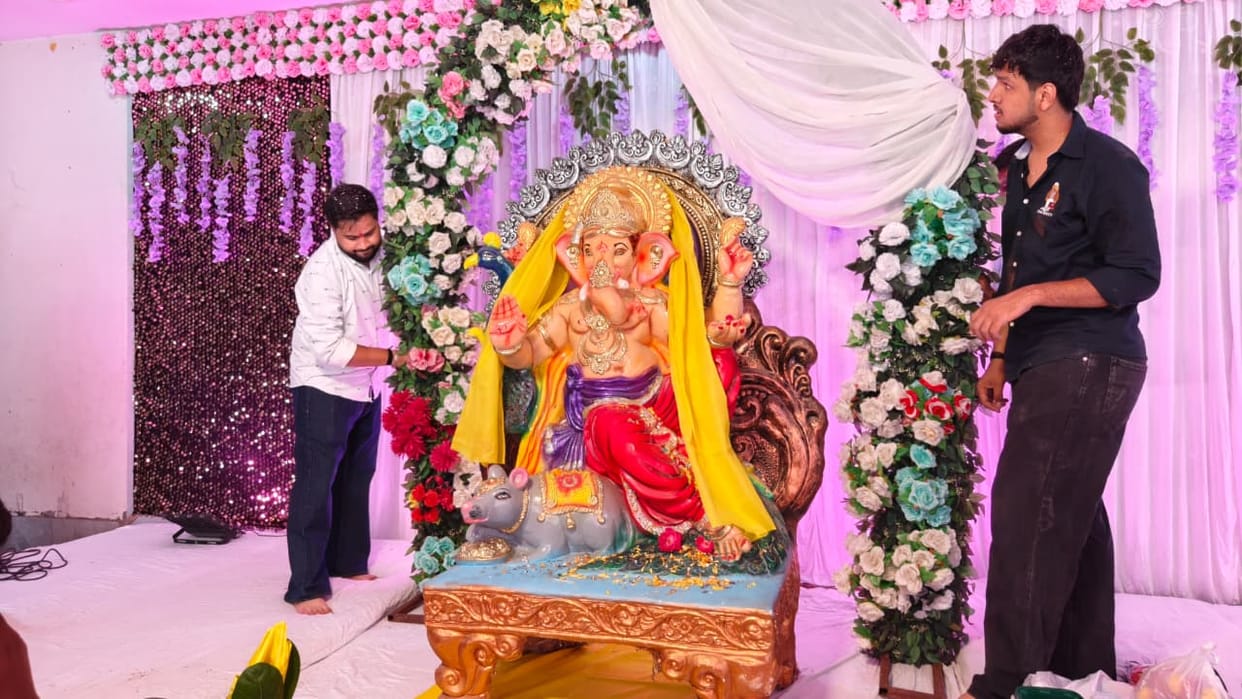 Idols of Lord Ganesha installed at 40 locations across the city on Chaturthi