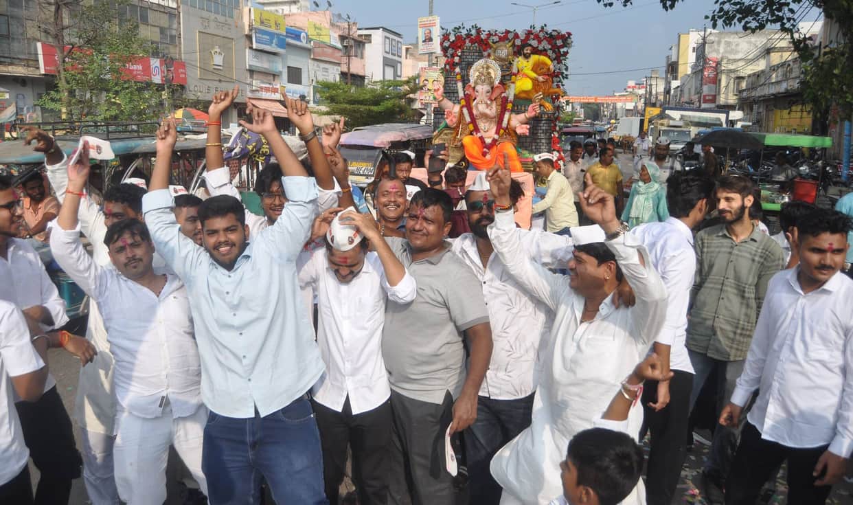 Lord Ganesha is enshrined in homes and pandals amidst music and fanfare.