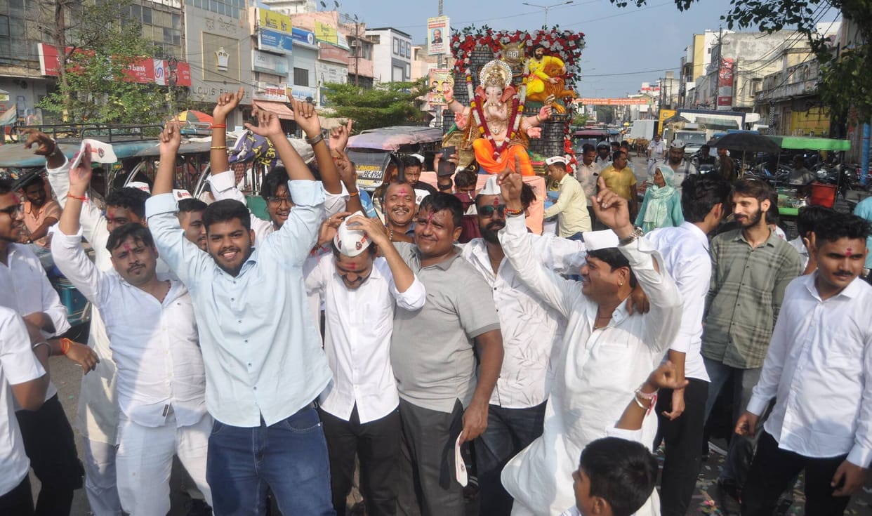 Lord Ganesha is enshrined in homes and pandals amidst music and fanfare.