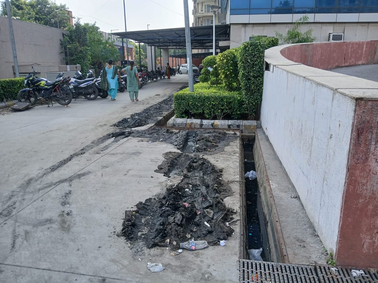 Drains cleaned at the district hospital.