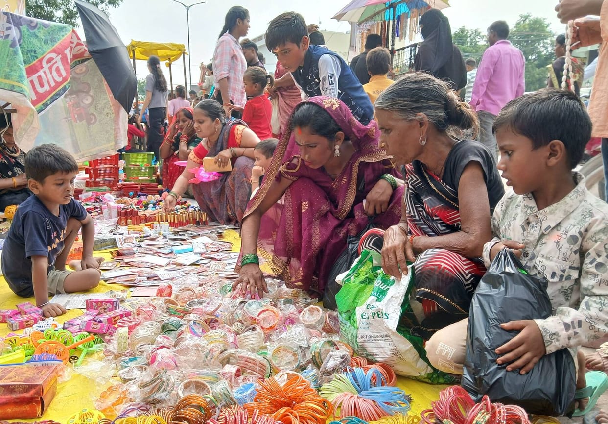 Business booms at the Kajari Teej fair