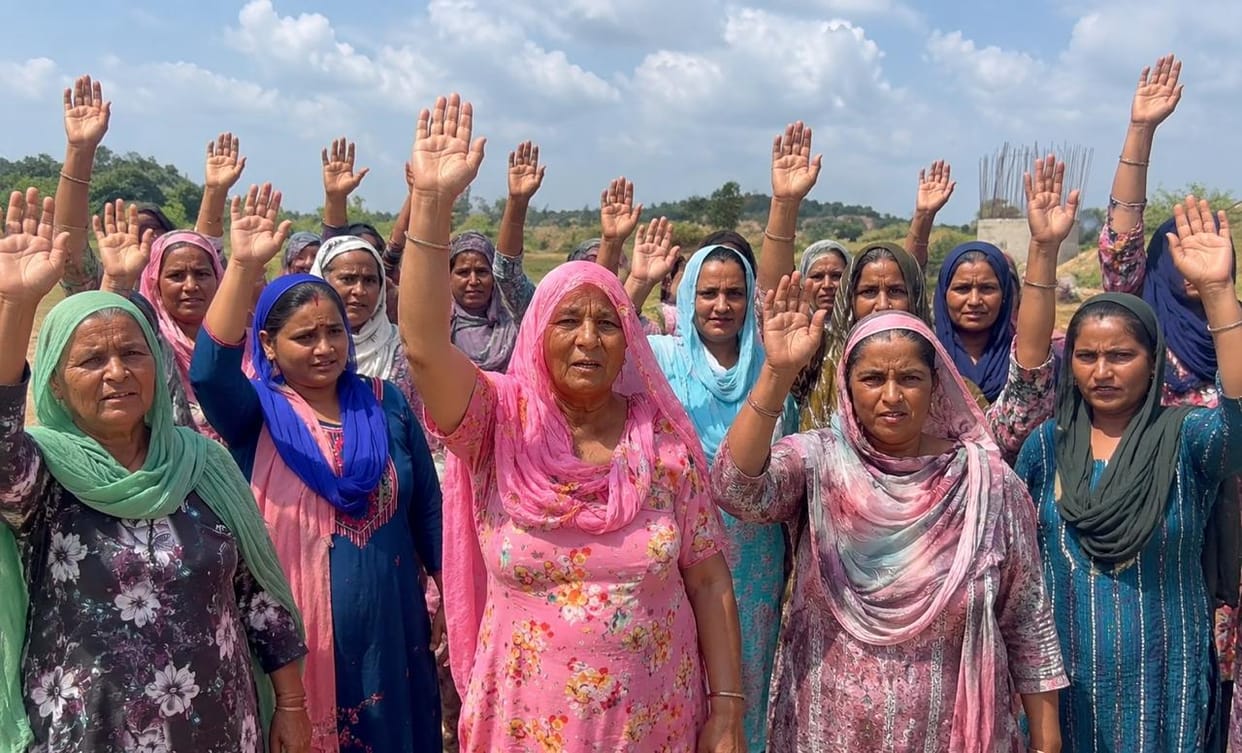 Women are enraged as the work on the bridge over Sarsa Khad is hanging in the balance.