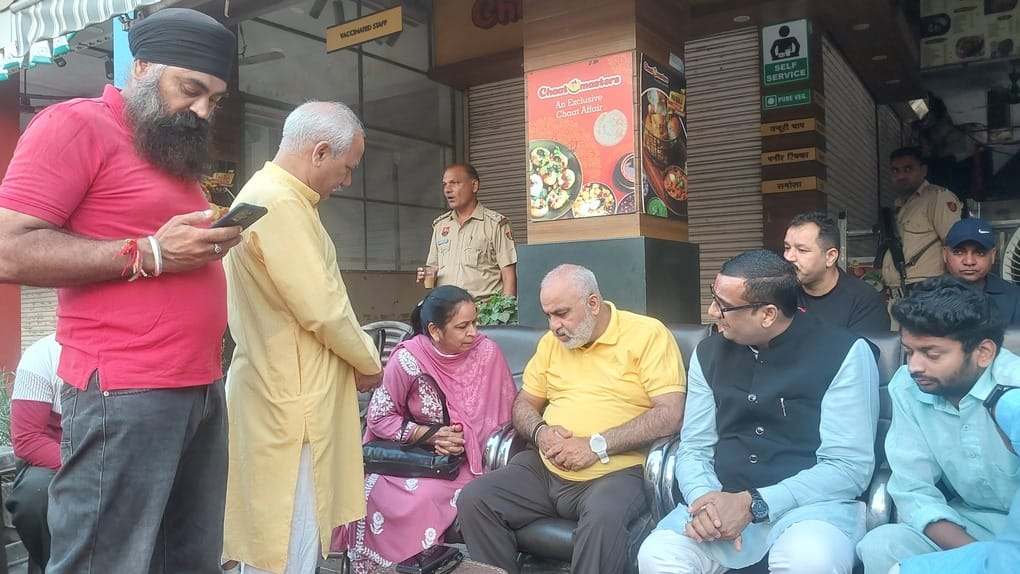 The MLA listened to the people's grievances.