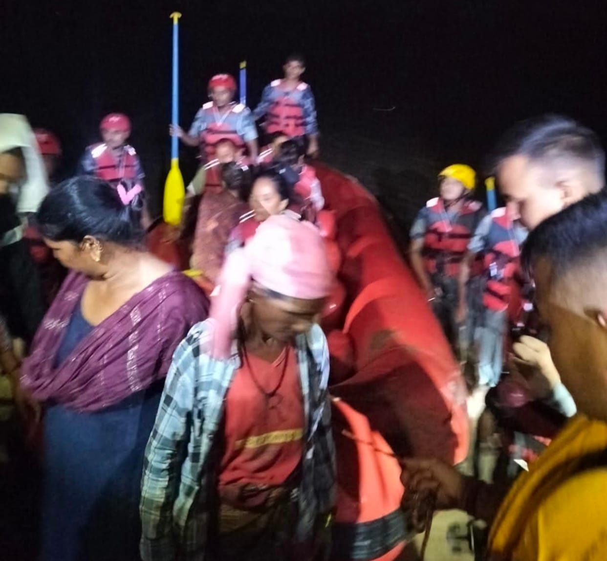 Armed police rescued 12 people in Nepal.
