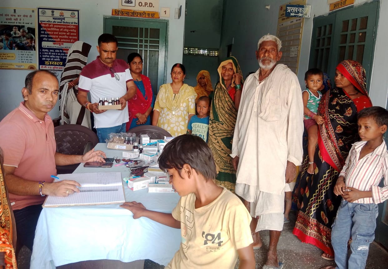 Health fairs flooded with patients suffering from seasonal ailments.