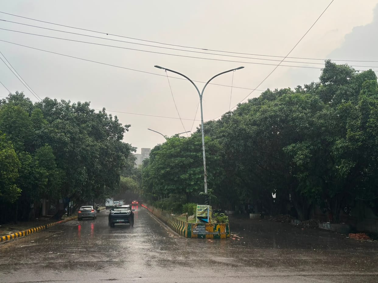 Rain makes the weather pleasant; relief from the heat.