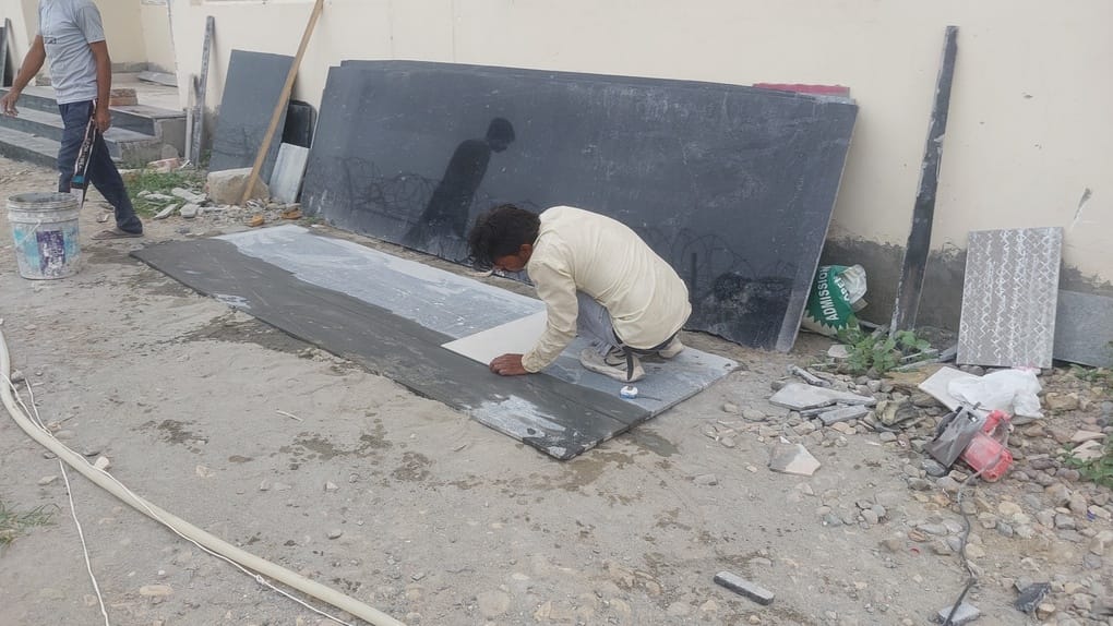 Renovation work at Karn Stadium has gained momentum.