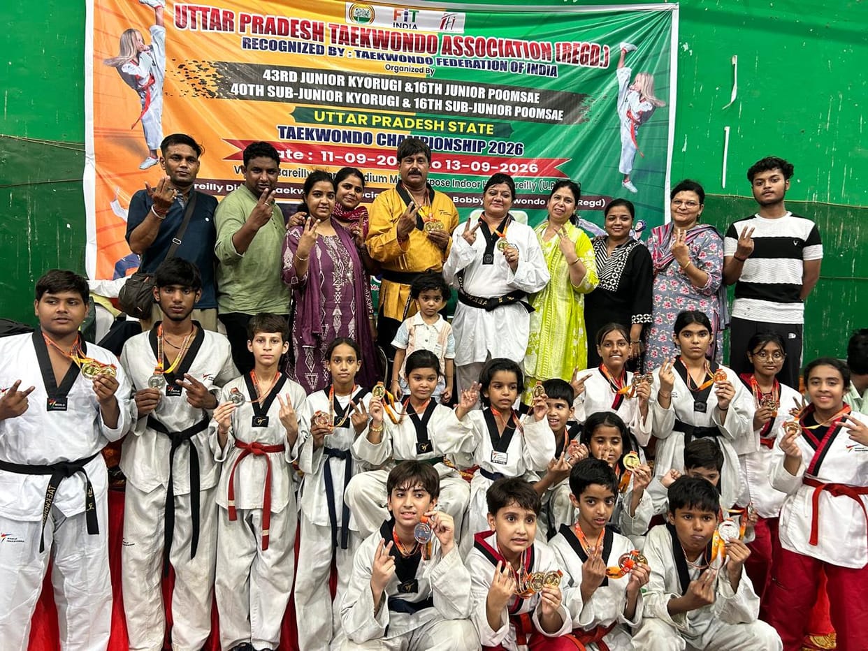 Agra emerges as overall champion in Taekwondo, winning 43 medals, including 27 gold.