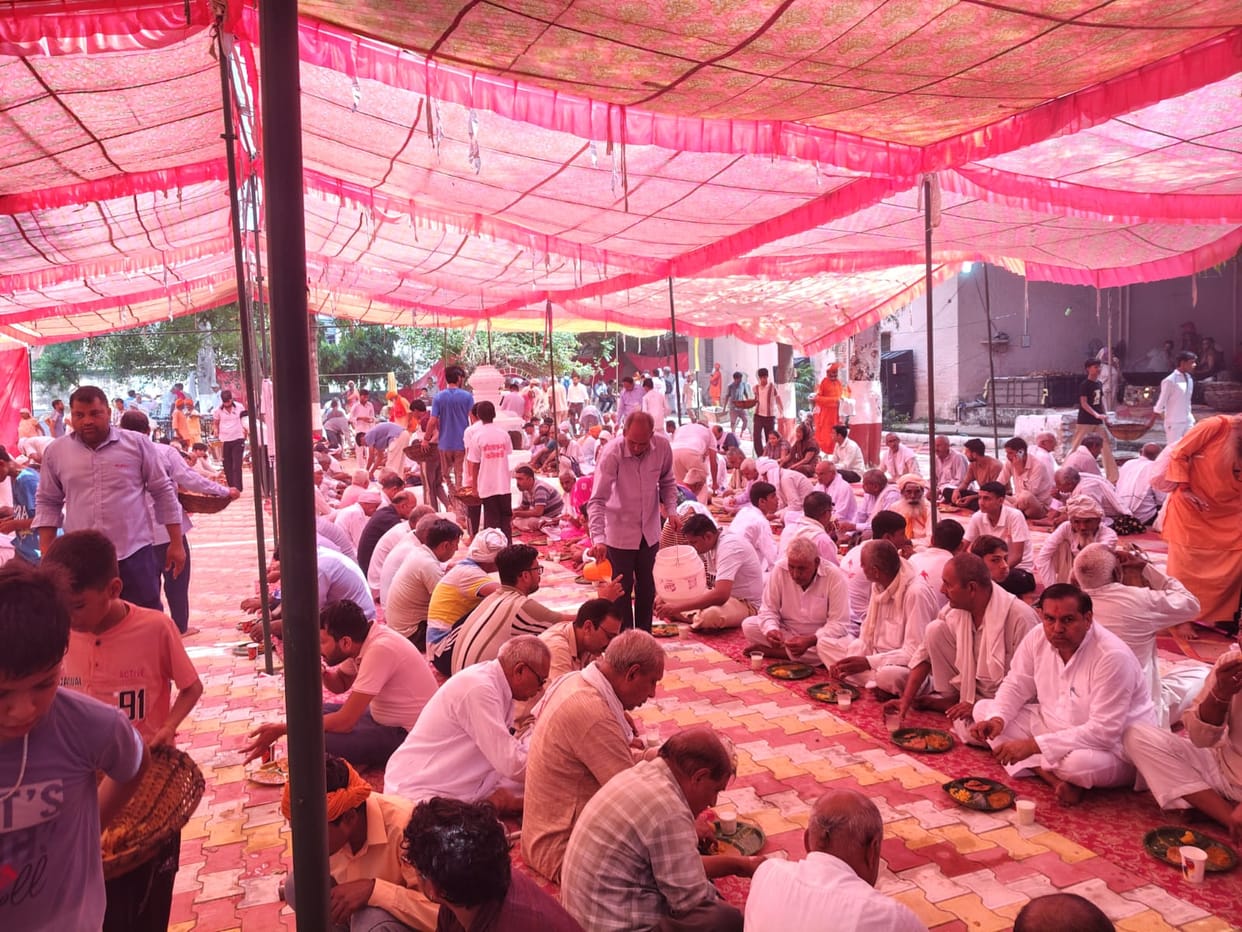 Jagran and Bhandara organized at Baba Mukteshwar Puri Math
