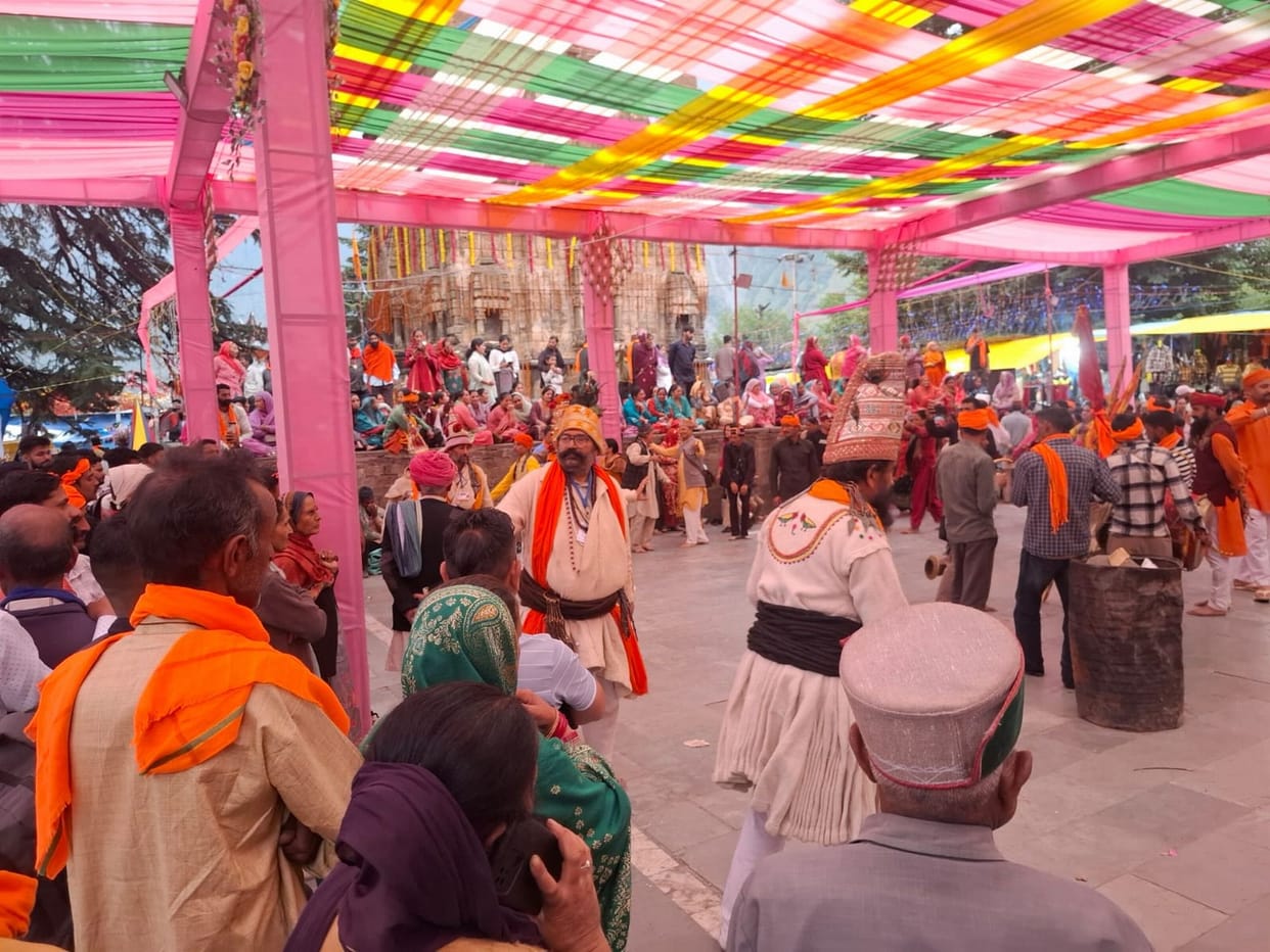 Performed the Nati dance after seeking blessings from Bharmani Mata.