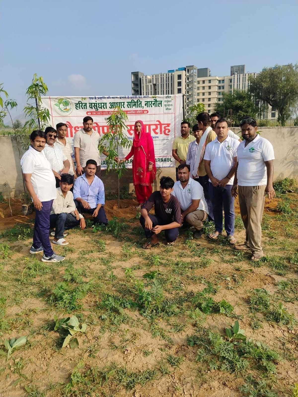 Vasundhara Samiti planted 101 saplings in Koreavas.