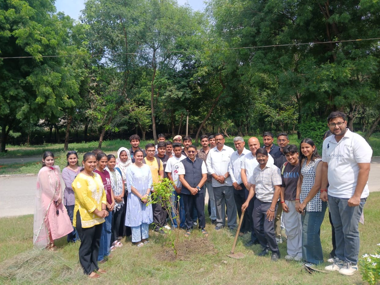 Plantation of trees at Sports University on Ganesh Chaturthi