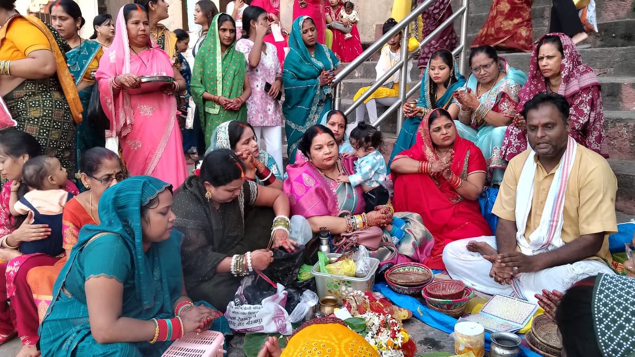 On Teej, married women worshipped Shiva and Parvati and sought the blessing of an enduring marital bond.