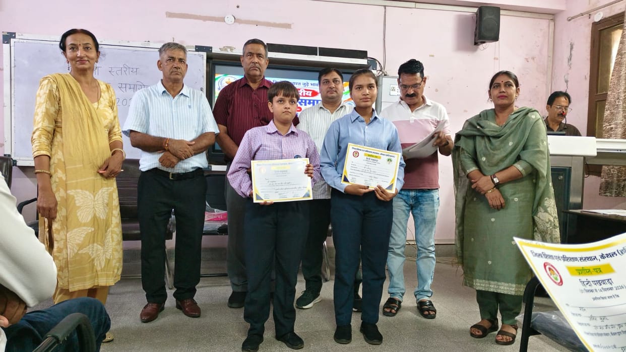 Sanvi effortlessly secured first place in the poetry writing competition based on pictures.