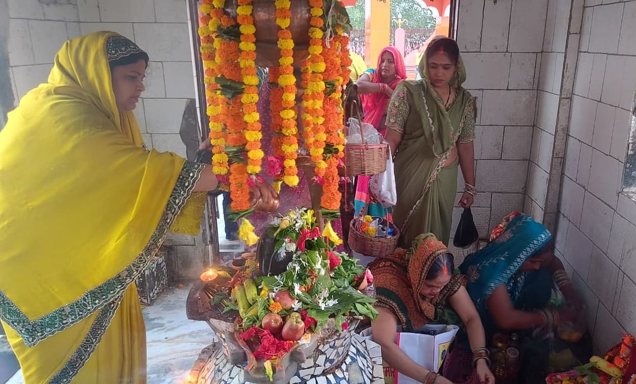 Observing a waterless fast to pray for enduring marital bliss.