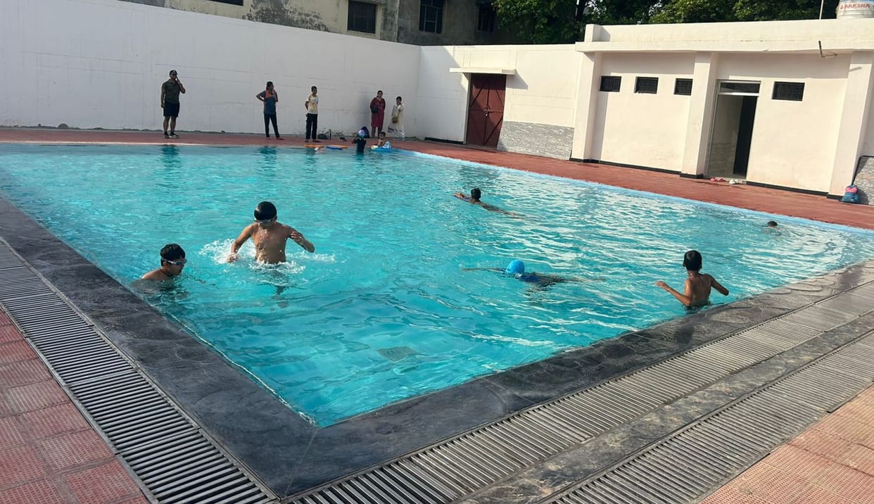 Swimming pool and badminton hall ready