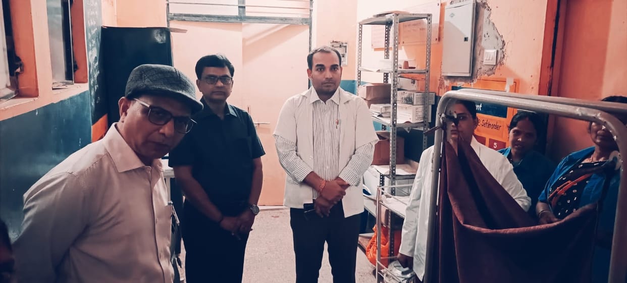 Divisional officials inspected the arrangements at Aurai CHC