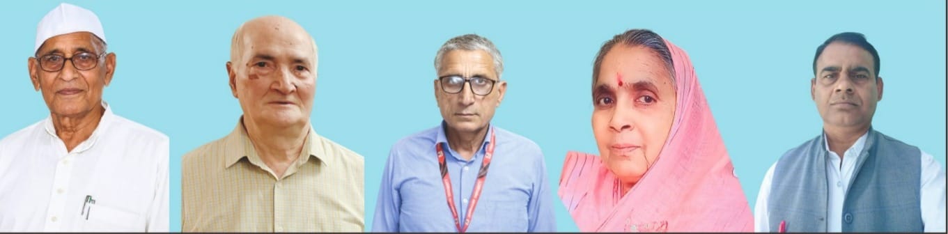 पांचों साहित्यकारों के फाइल फोटो।
