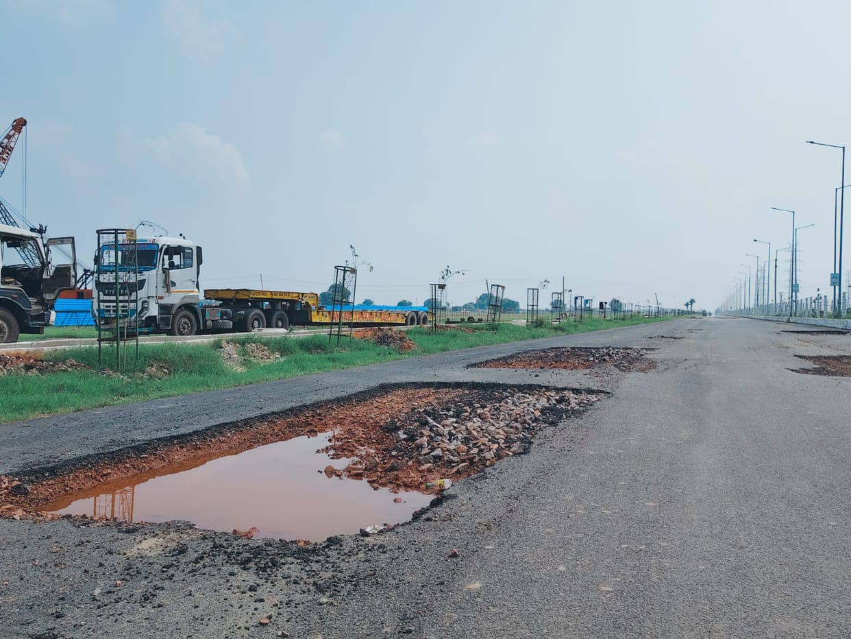 The road started breaking up within just two months.