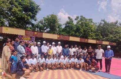 Government Girls' School defeated Bawal in the kabaddi competition.