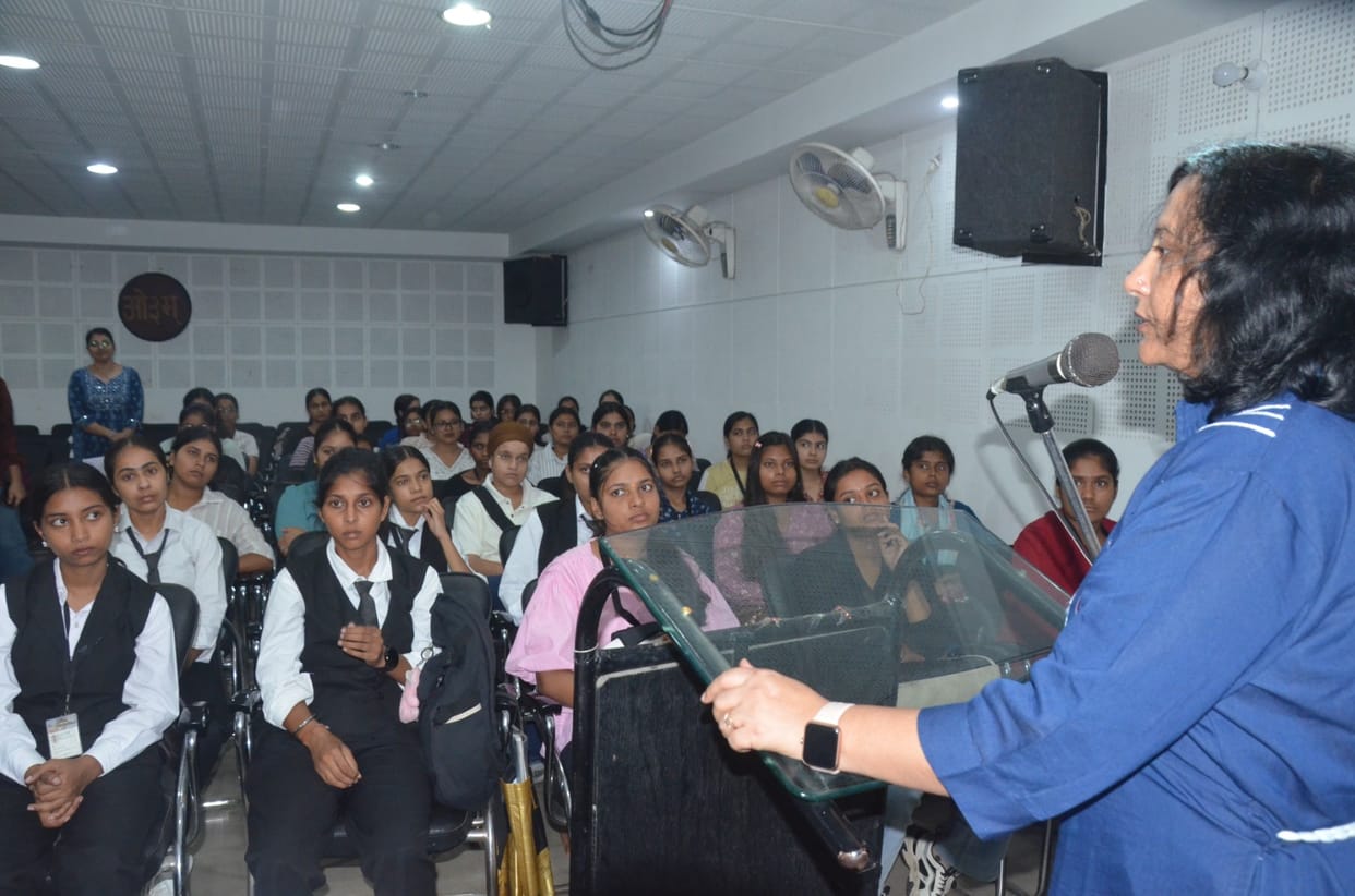 The eyes of 57 female students were examined at the camp
