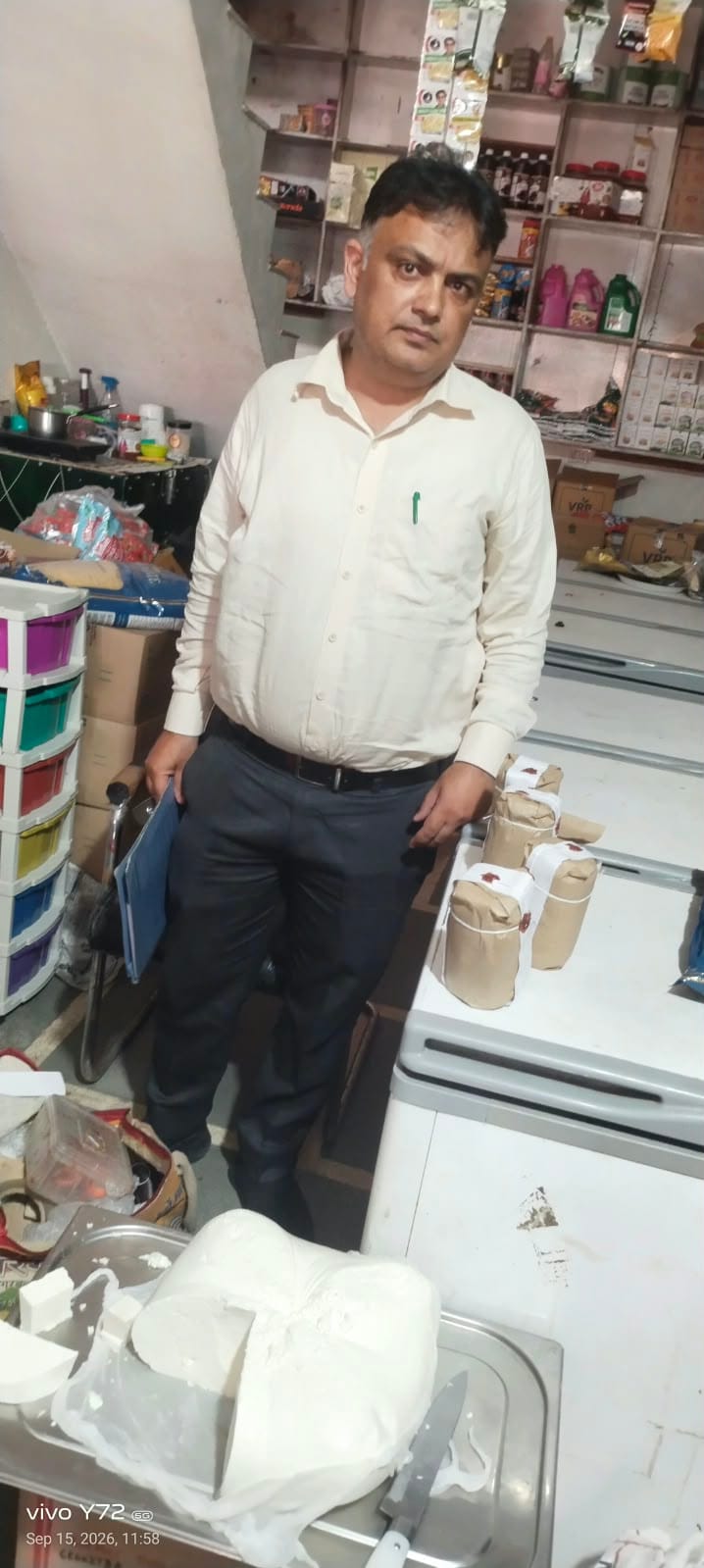 The raiding team collected three samples of paneer