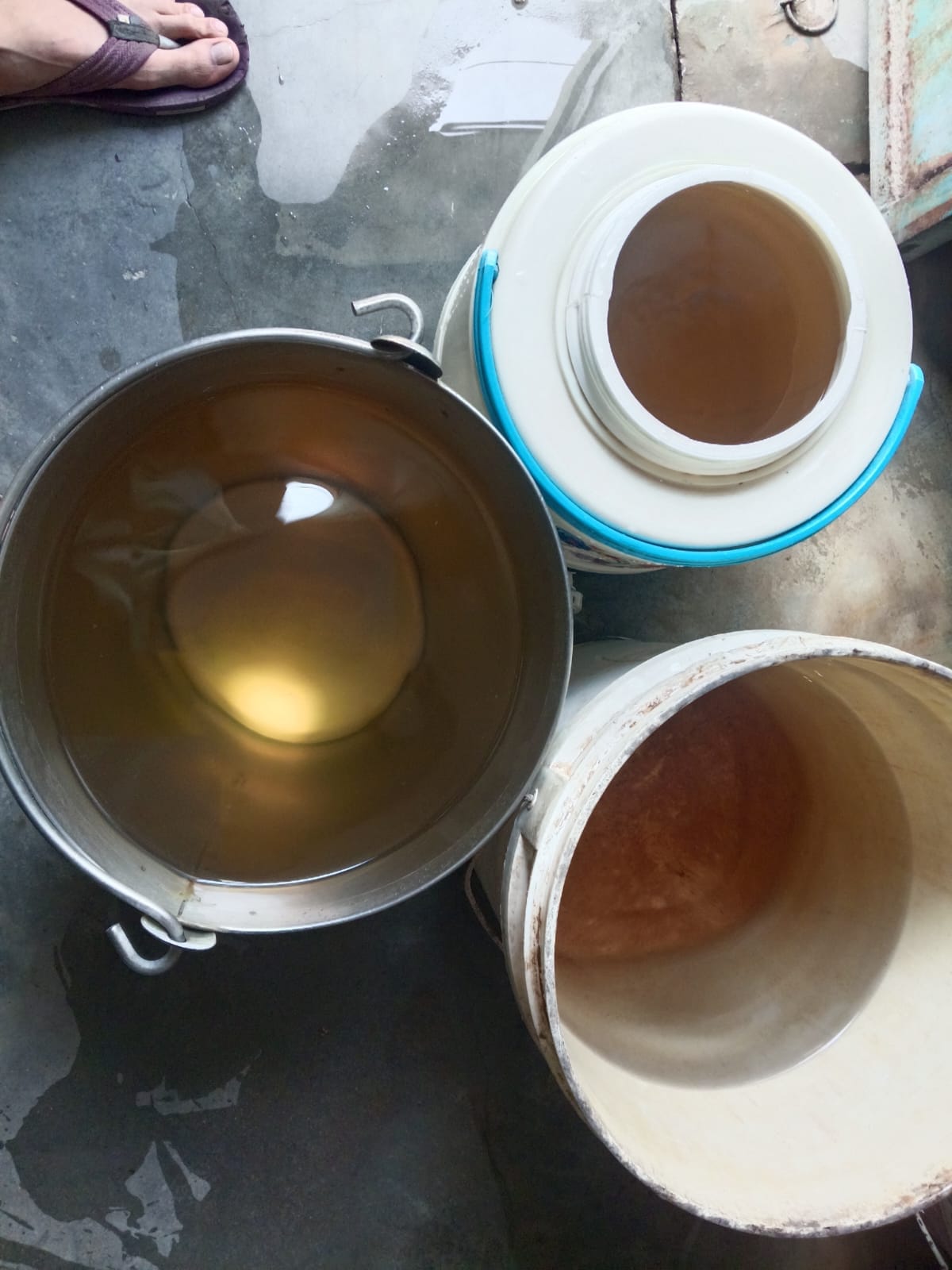 Contaminated water being supplied through the pipeline