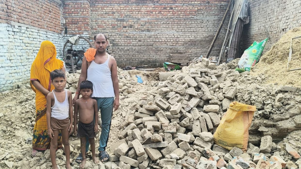 Kutcha house collapses in Kakrala.