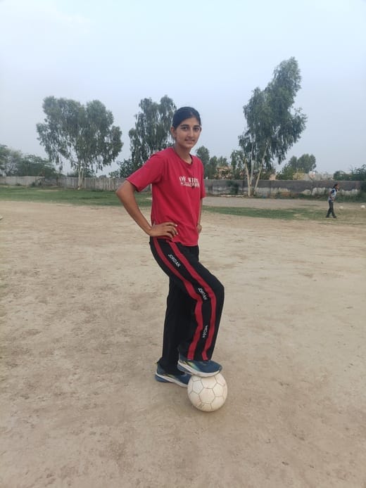 Kailaram's daughter Kavita has made a name for herself in football.
