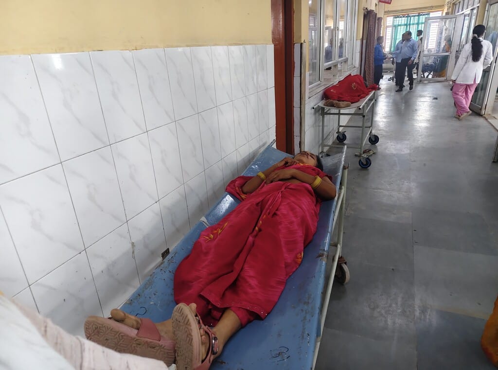 Crowd at District Hospital OPD; 1,564 patients received treatment