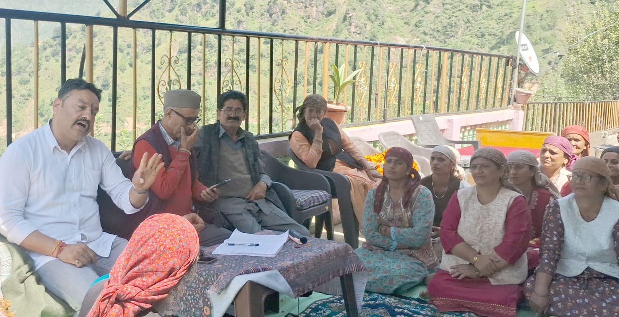Deliberations on development works at the sub-gram sabha in Kangal