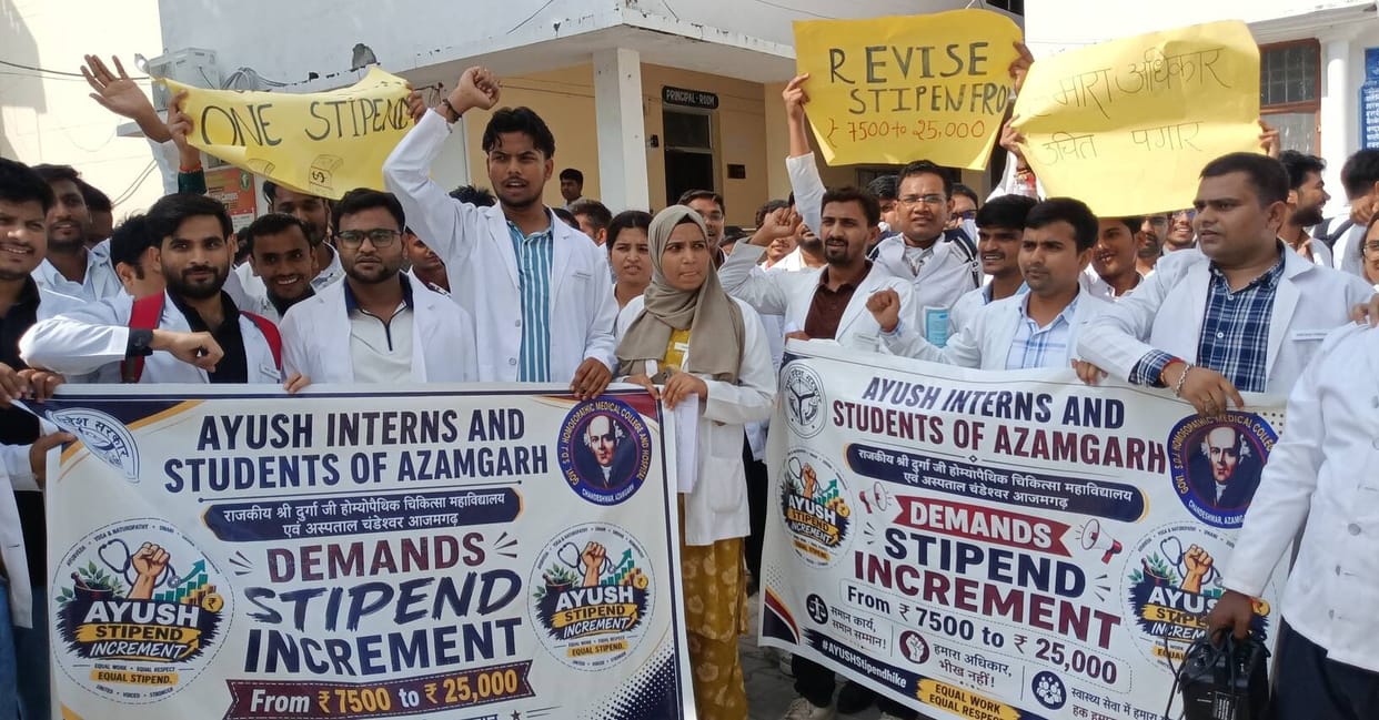 AYUSH interns adamant on demand for 25,000 stipend.