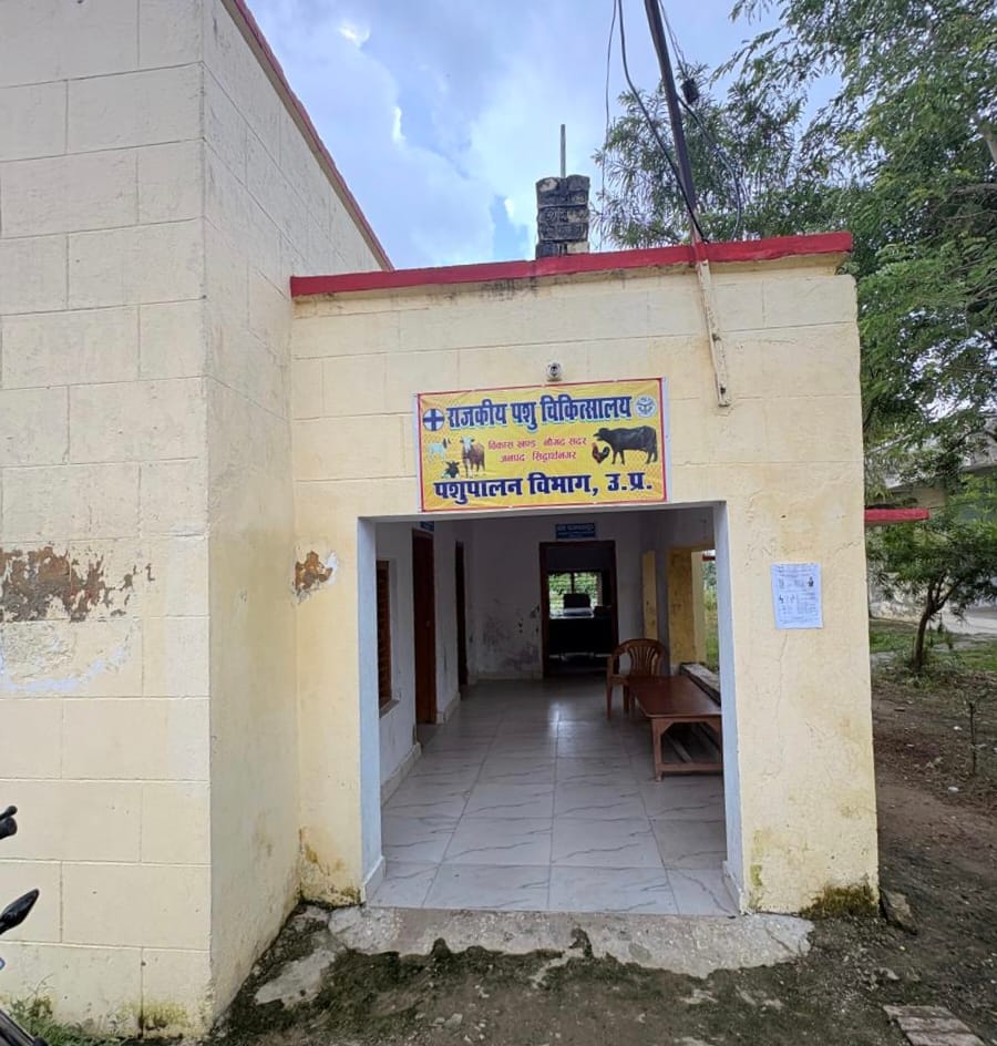 नौगढ़ ब्लॉक परिसर में पशु अस्पताल। संवाद