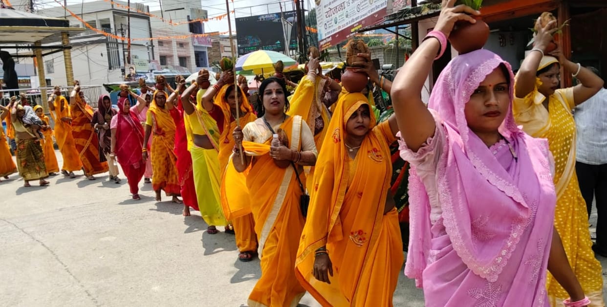 Commencement of the Shri Shiv Mahapuran Katha with a Kalash Yatra
