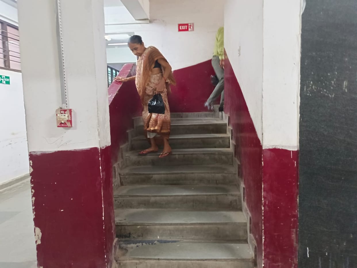 Pension halted, women rushing about... elderly climbing up and down the stairs of Vikas Bhawan.