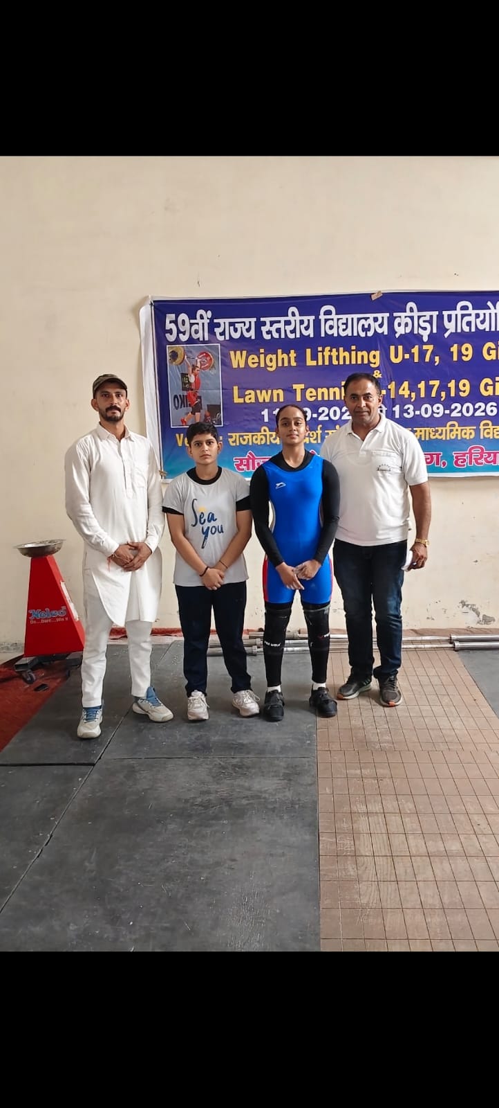 simran won silver in state weightlifting