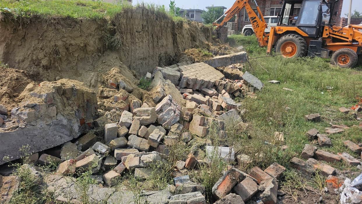 Action taken against two illegal colonies structures demolished.