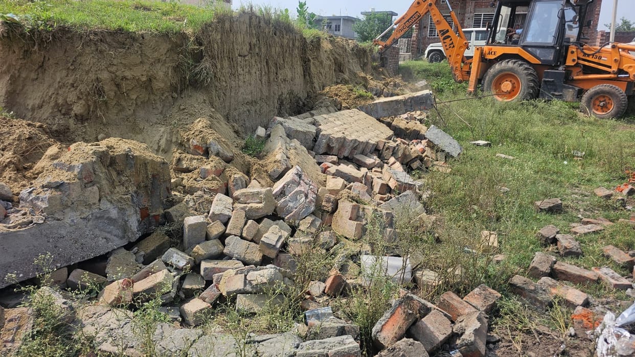 Action taken against two illegal colonies structures demolished.