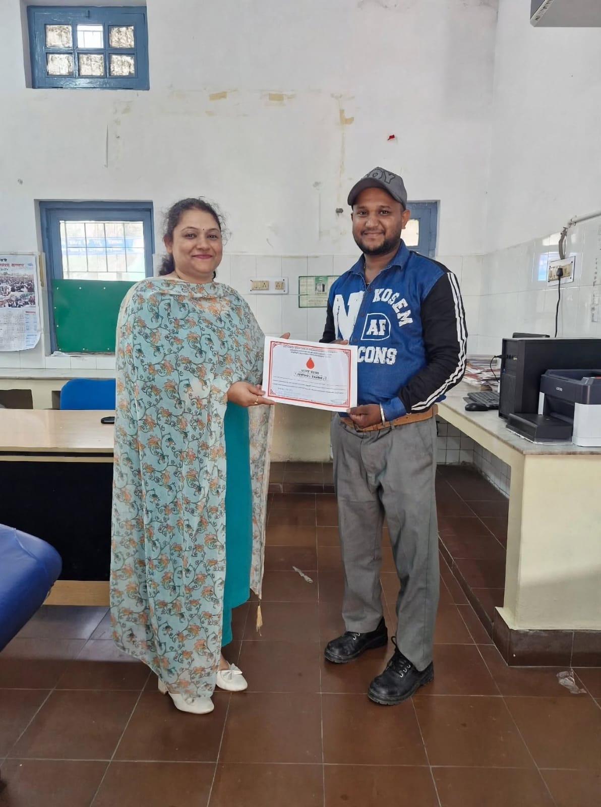 Rampal arrived within 10 minutes to provide rare AB-negative blood, saving a pregnant woman's life.