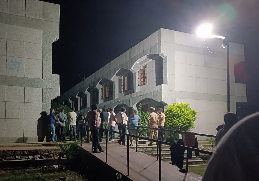 Navodaya students, upset with the school management, locked themselves inside the hostel.