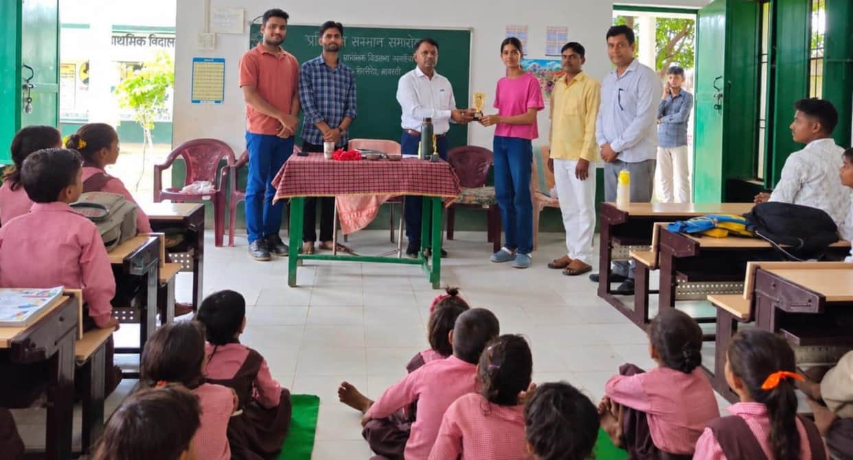 Meritorious students felicitated.
