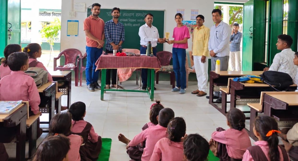 Meritorious students felicitated.