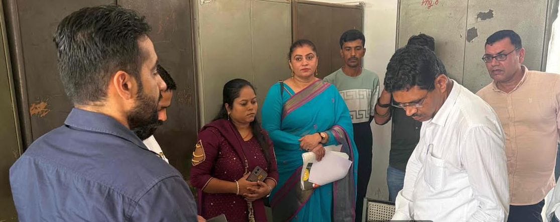 Seven new courses launched at the college; inspection committee reviewed the arrangements.