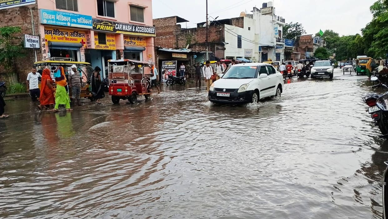 City submerged in rain despite spending of 81 lakh