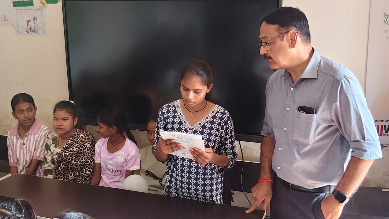 During the inspection, the Kasturba Vidyalaya building and toilets were found to be in a dilapidated condition.