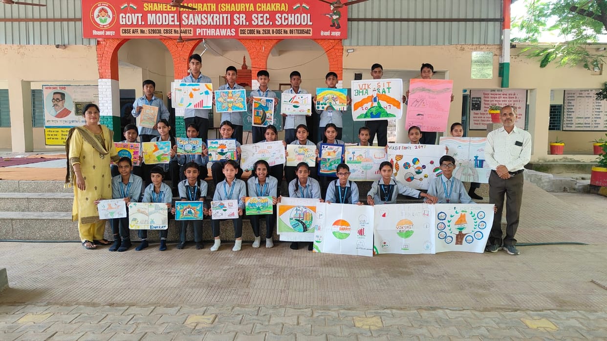 Lokmani of senior category got first position in painting competition