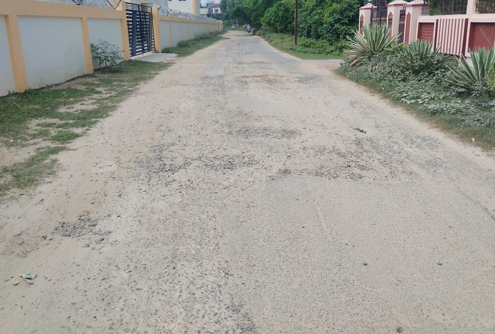 City roads have turned into a series of potholes