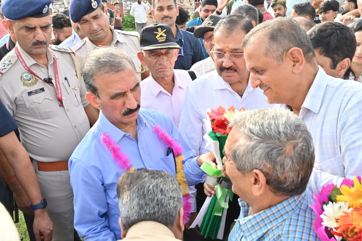 CM Sukhu on a two-day visit to Nadaun; to lay the foundation stones for several projects today.