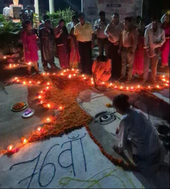 'Lamps of Blessing' lit on PM Modi's birthday.